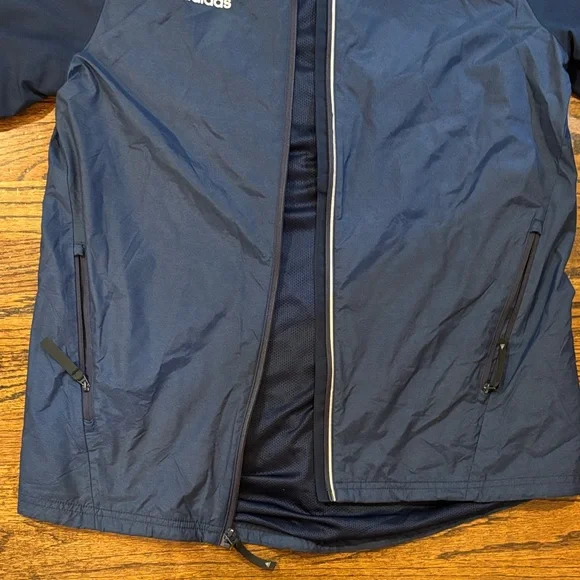 Adidas Men’s Rangers Navy Blue Parka/Raincoat - Picture 3 of 6
